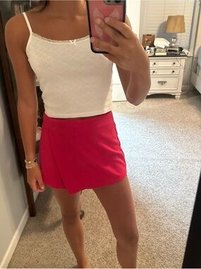Hot Pink Wrap Skort